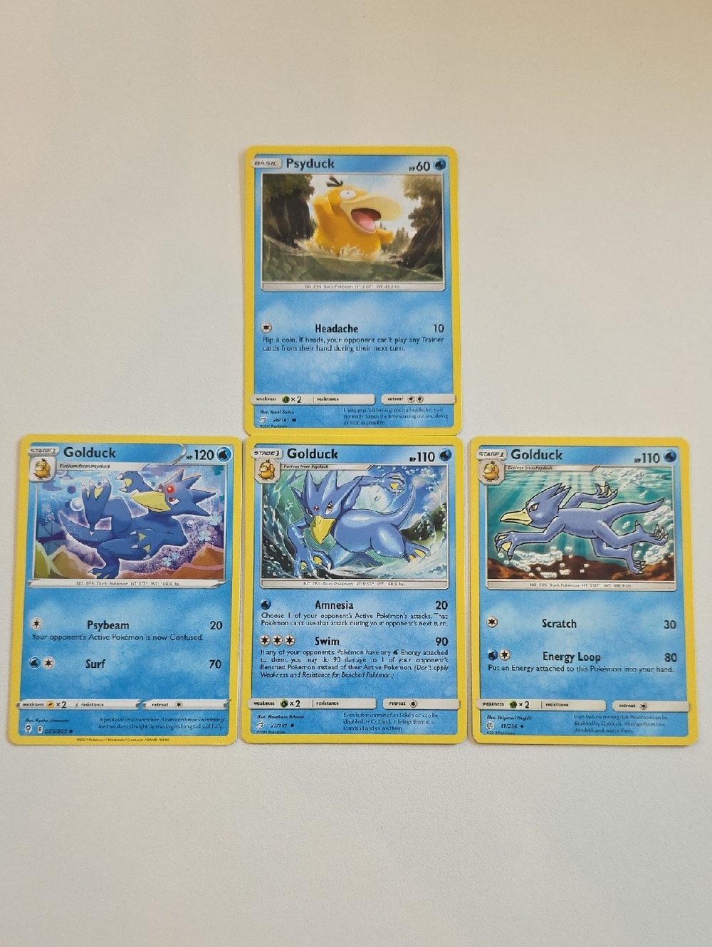 Pokemon Psyduck And Golduck Trading Cards